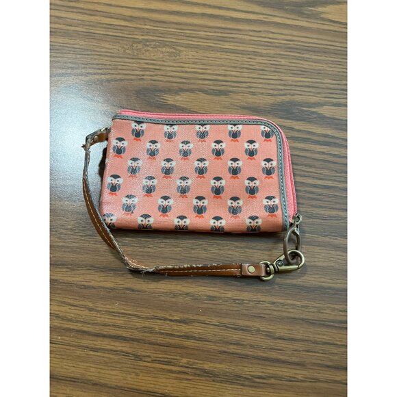 Fossil owl mini credit card holder change purse small bag - Picture 3 of 12